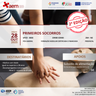 FORMAÇÃO FINANCIADA PÓS-LABORAL: 3656 - Primeiros socorros | 25H | N2 - 28 Outubro
